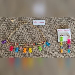 Betsey Johnson Gummy Bear Necklace and Earrings